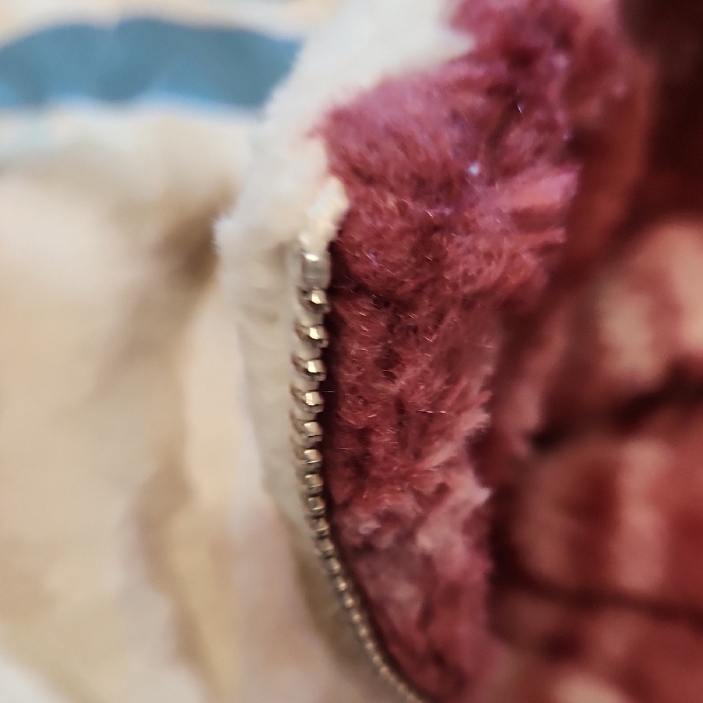 Easel Cream and Brown Teddy Jacket with Pink Accents - Picture 9 of 9